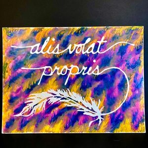 “Alis Volat Propris” Melted Crayon Art 12”x16”